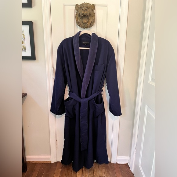 Bloomingdale's Other Mens Bloomingdales Navy Blue Robe Poshmark